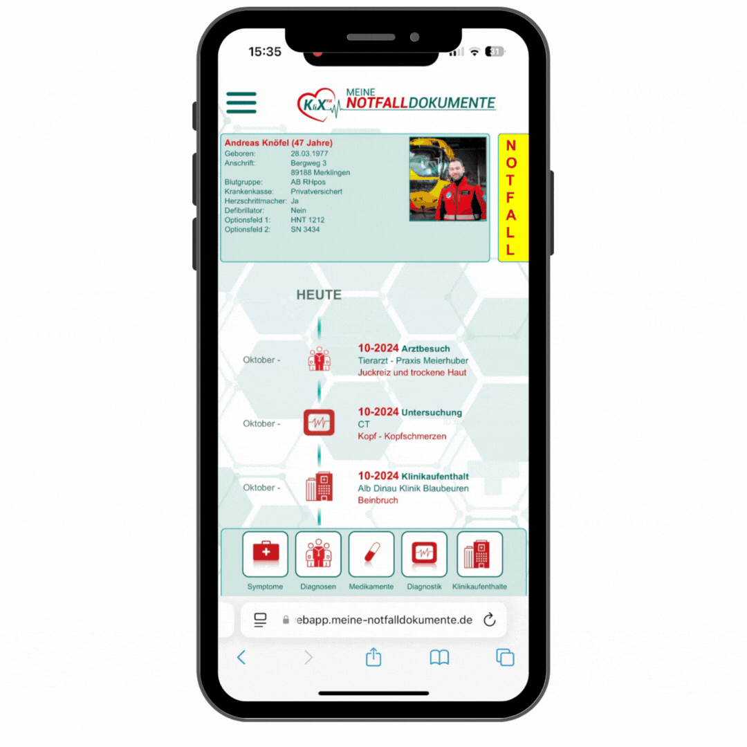 Notfalldokumenten System - DIGITAL